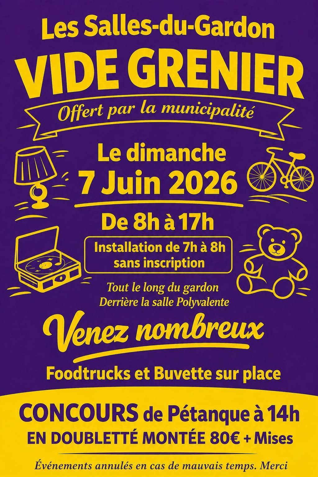 vide grenier 7 juin