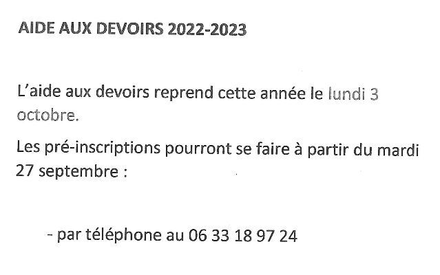 AIDE DEVOIR