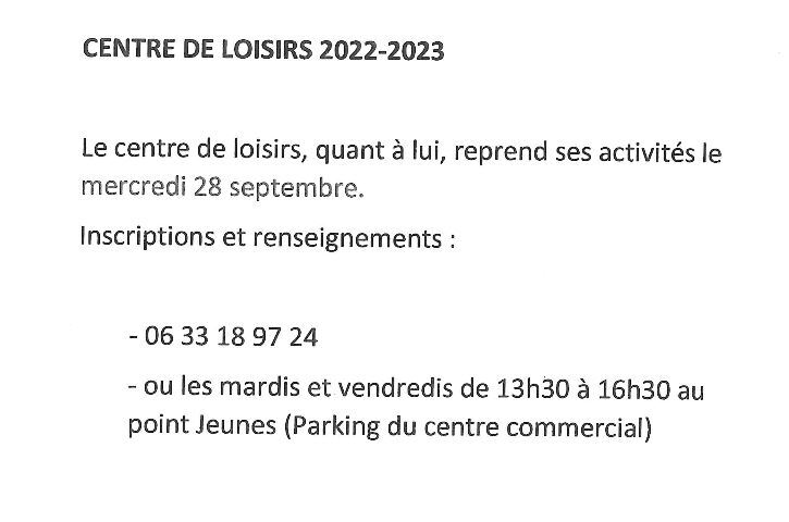 CENTRE DE LOISIR