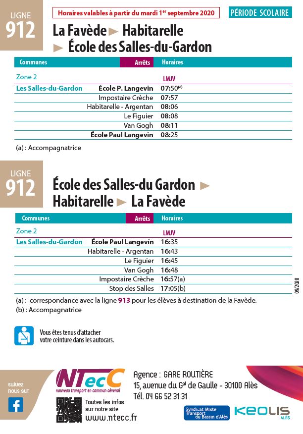 Horaires des bus